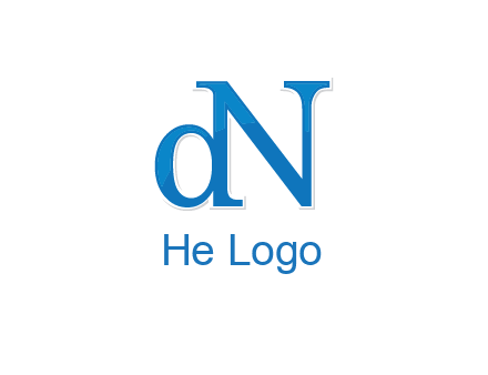 letter D attached to letter N