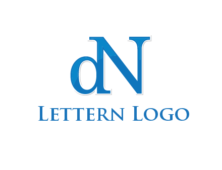 letter D attached to letter N