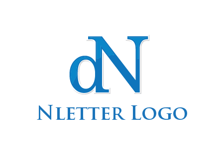letter D attached to letter N