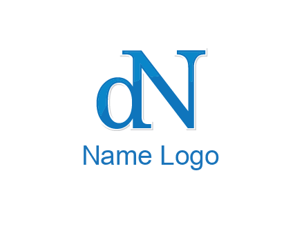 letter D attached to letter N