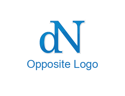 letter D attached to letter N