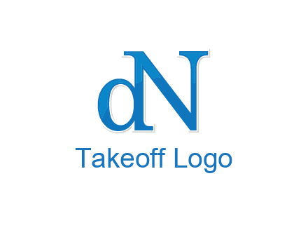 letter D attached to letter N