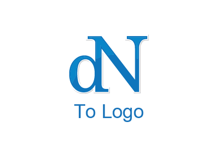 letter D attached to letter N