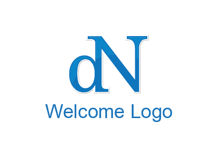 letter D attached to letter N