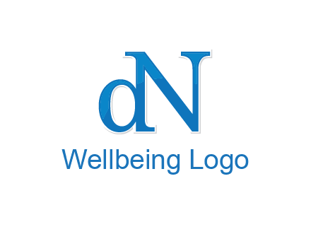 letter D attached to letter N