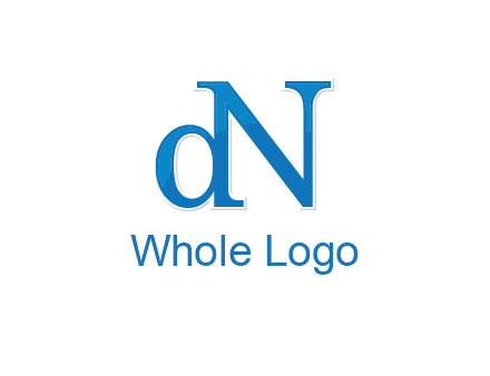 letter D attached to letter N