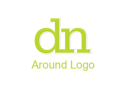 letter DN joined together