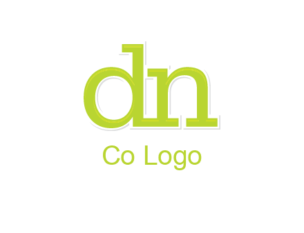 letter DN joined together