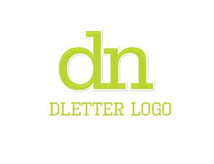 letter DN joined together