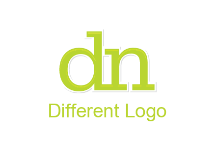 letter DN joined together