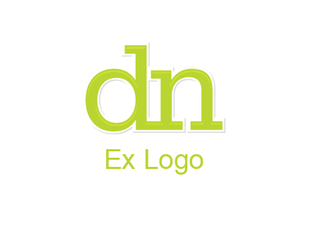 letter DN joined together