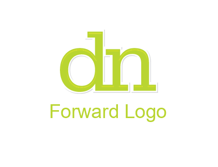 letter DN joined together