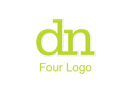 letter DN joined together