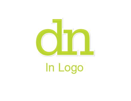 letter DN joined together