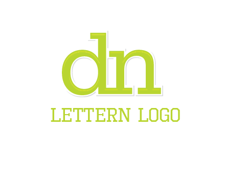 letter DN joined together