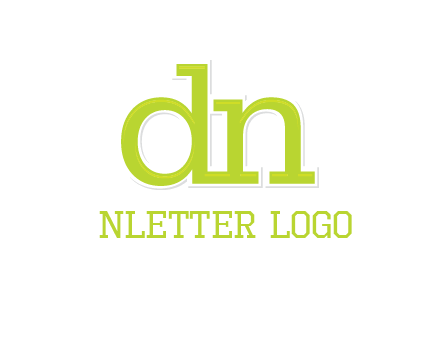letter DN joined together