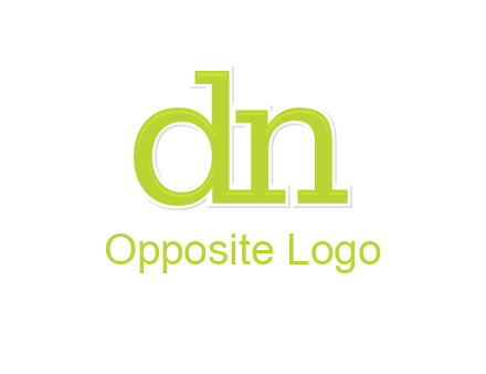 letter DN joined together