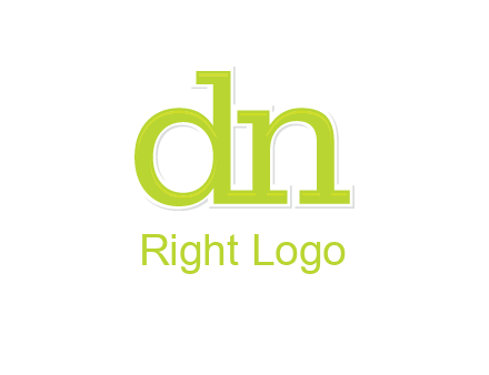 letter DN joined together
