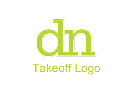letter DN joined together