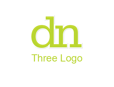 letter DN joined together