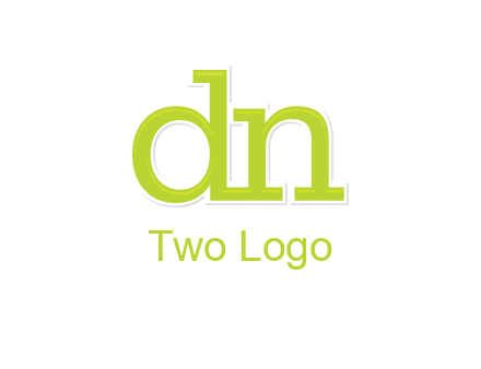 letter DN joined together