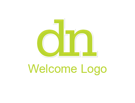 letter DN joined together