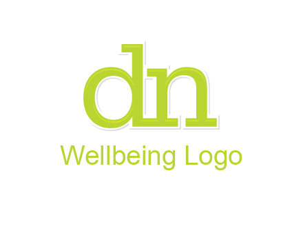 letter DN joined together