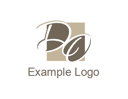 Letters DO are in square logo