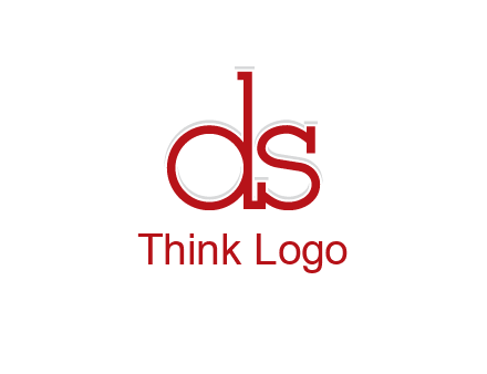 letter DS joined together