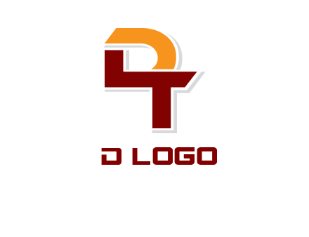 abstract letter D forming from letter T