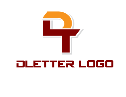 abstract letter D forming from letter T