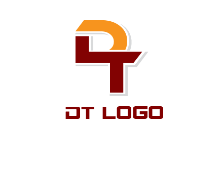 abstract letter D forming from letter T