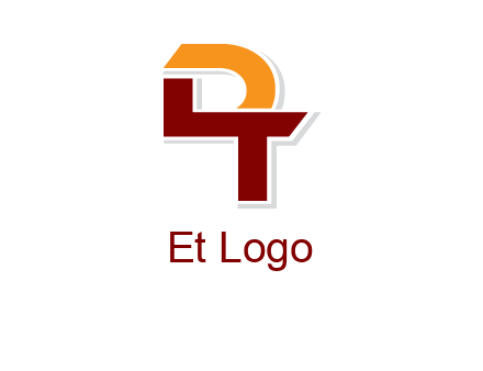 abstract letter D forming from letter T