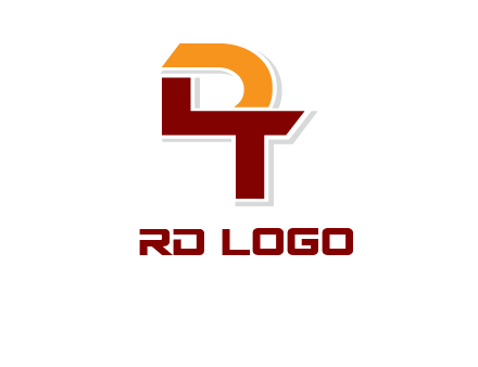 abstract letter D forming from letter T