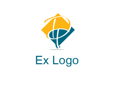 Letters DT are in rhombus logo