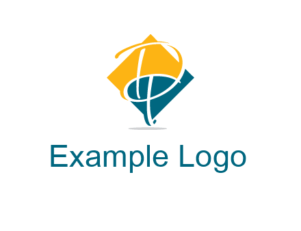 Letters DT are in rhombus logo