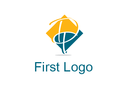 Letters DT are in rhombus logo