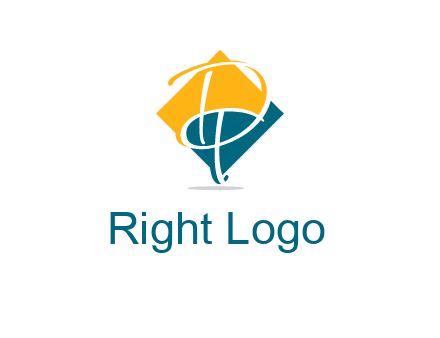 Letters DT are in rhombus logo