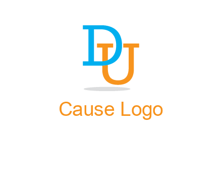letter D in front of letter U