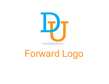 letter D in front of letter U