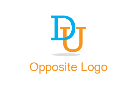 letter D in front of letter U