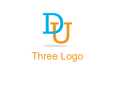 letter D in front of letter U