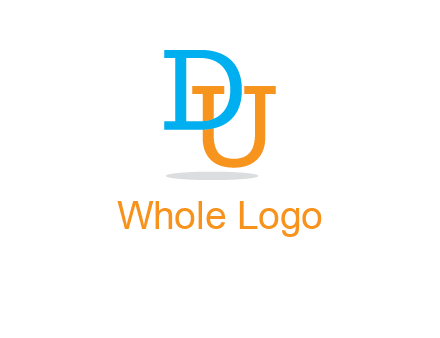 letter D in front of letter U