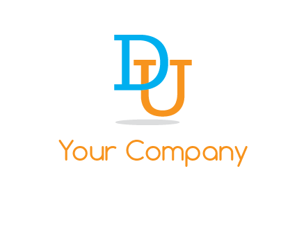 letter D in front of letter U