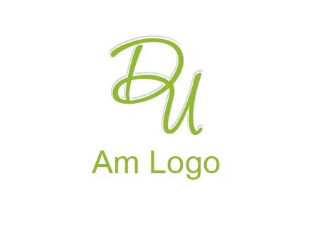 script font letter DU