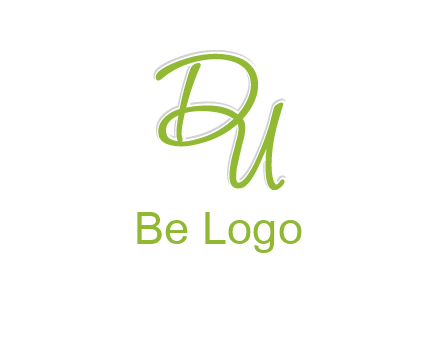 script font letter DU
