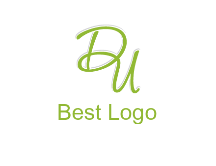 script font letter DU