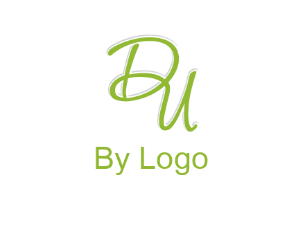 script font letter DU