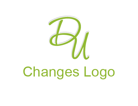 script font letter DU