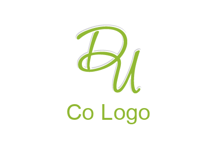 script font letter DU